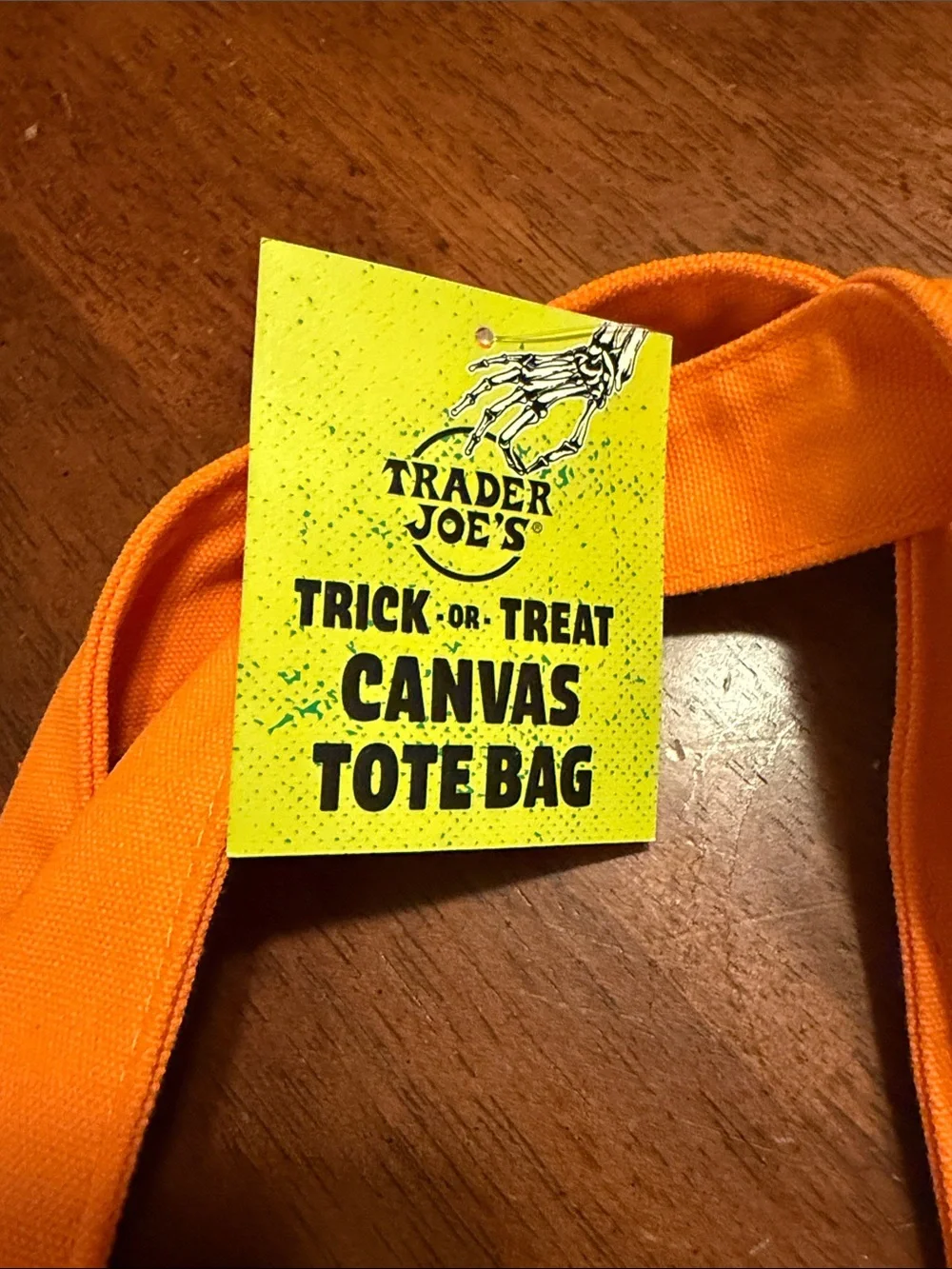 Trader Joe’s Orange Mini Canvas Tote Bag